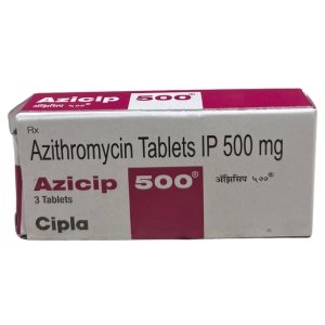 Azicip 500 Tablet (Azithromycin 500mg)